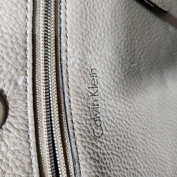 Calvin Klein Beige Suede Tote Bag With Dust Cover - Picture 4 of 9